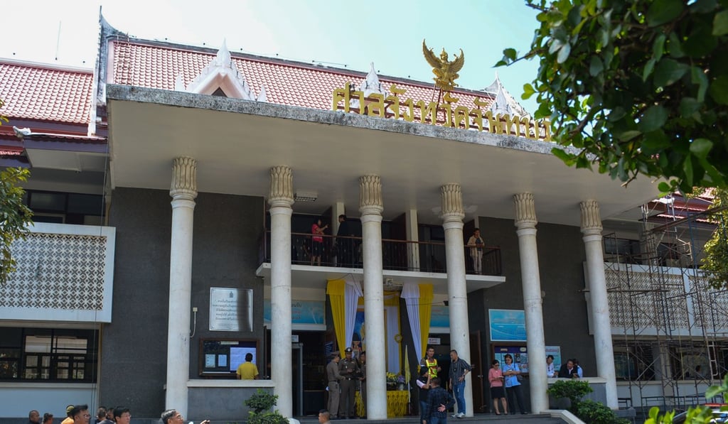 Chantaburi provincial court after the shooting. Photo: AFP Chantaburi provincial court after the shooting. Photo: AFP