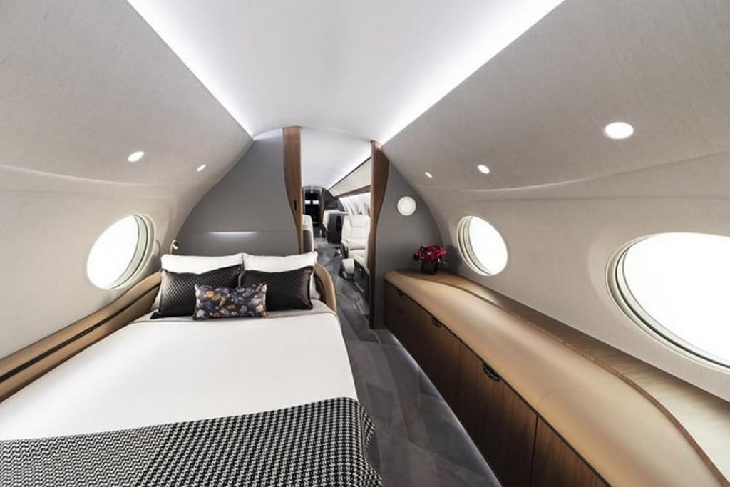 Qatar Airways’ Gulfstream G700 sleeping area Qatar Airways’ Gulfstream G700 sleeping area