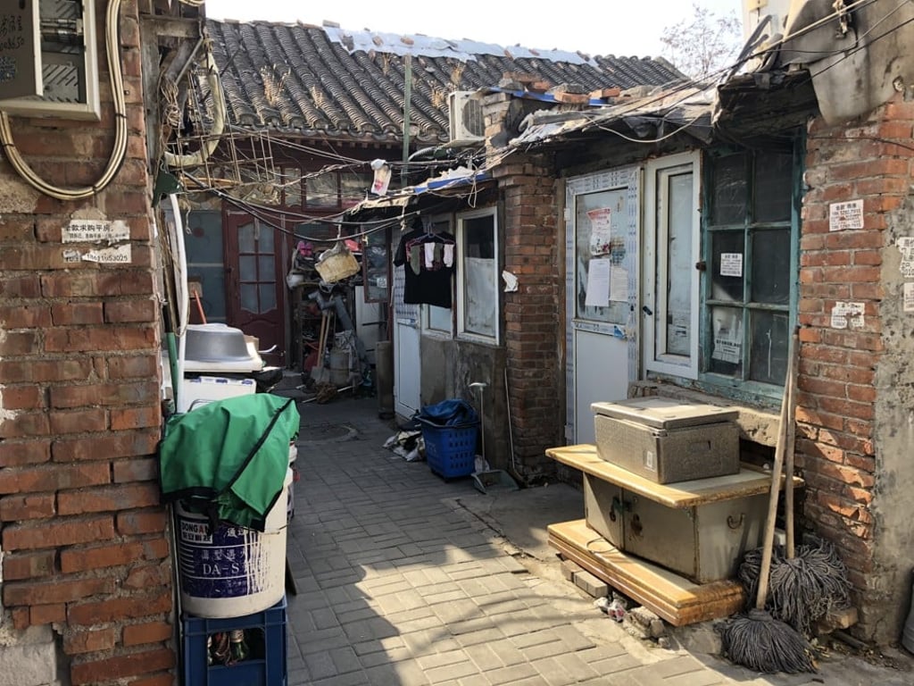 The alley on which No. 121 Lanman Hutong sits in Beijing on 15 November 2019. Photo: Louise Moon