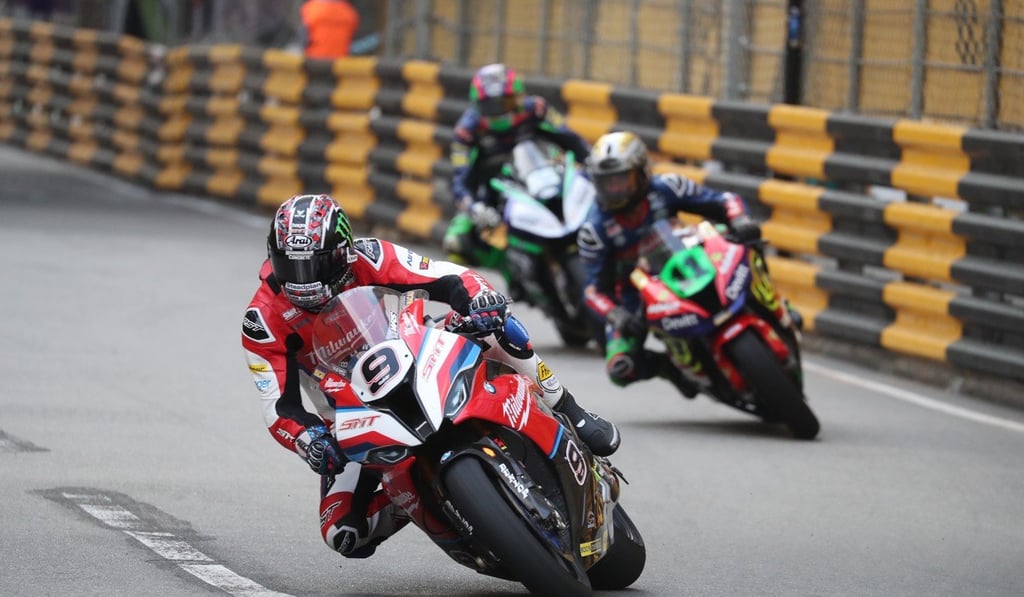 Riders compete in the Macau Motorcycle Grand Prix qualifying from the Guia circuit. Photo: K.Y. Cheng