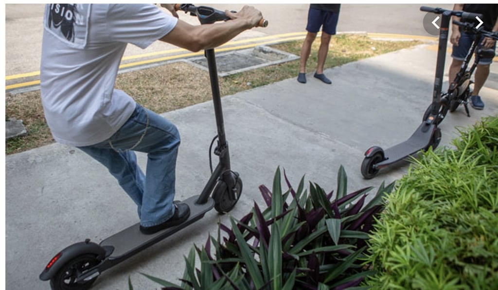 Two e-scooters in Singapore. Photo: Handout