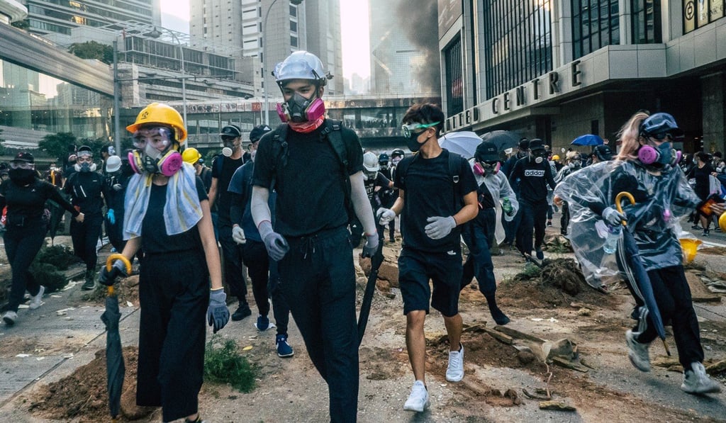 A photo Reverend Yeung Kwan took during a protest at Central. A photo Reverend Yeung Kwan took during a protest at Central.