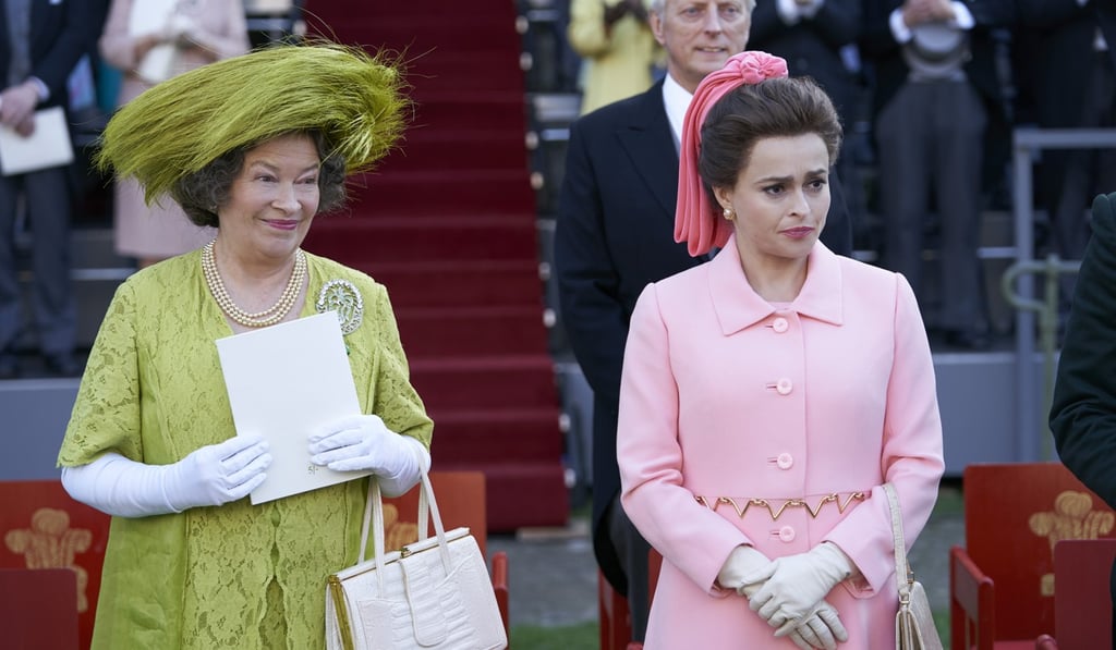 Marion Bailey plays Queen Elizabeth the Queen Mother (left), and Helena Bonham Carter portrays Princess Margaret. Photo: Des Willie/Netflix via AP