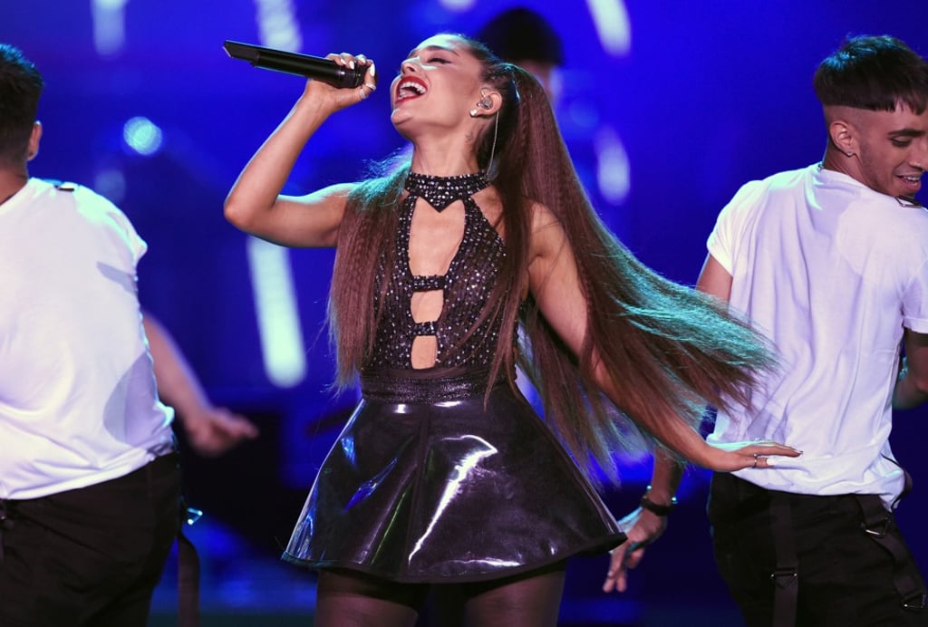 Ariana Grande performs at Wango Tango in Los Angeles in 2018. Photo: Invision/AP