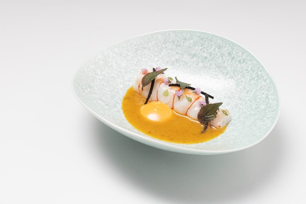 Dish from Table for Eight, a pop-up dining concept project, in Shanghai