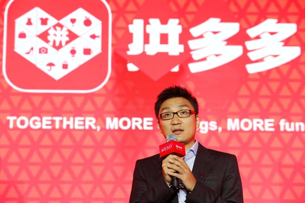 Colin Huang Zheng, the founder, chairman and chief executive of online group discounter Pinduoduo, says the company stepped up its marketing efforts in the quarter ended September 30. Photo: Reuters