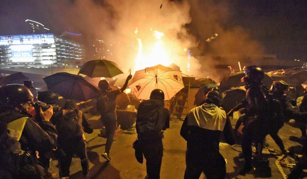 Young protesters have been heavily involved in violent unrest, but a 12-year-old became the youngest to be convicted over the crisis when he admitted criminal damage. Photo: Kyodo