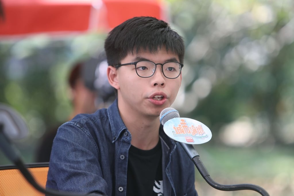 Joshua Wong Chi-fung, secretary general of the pro-democracy Demosisto party, is the only candidate so far to be disqualified from the district council elections. Photo: Winson Wong