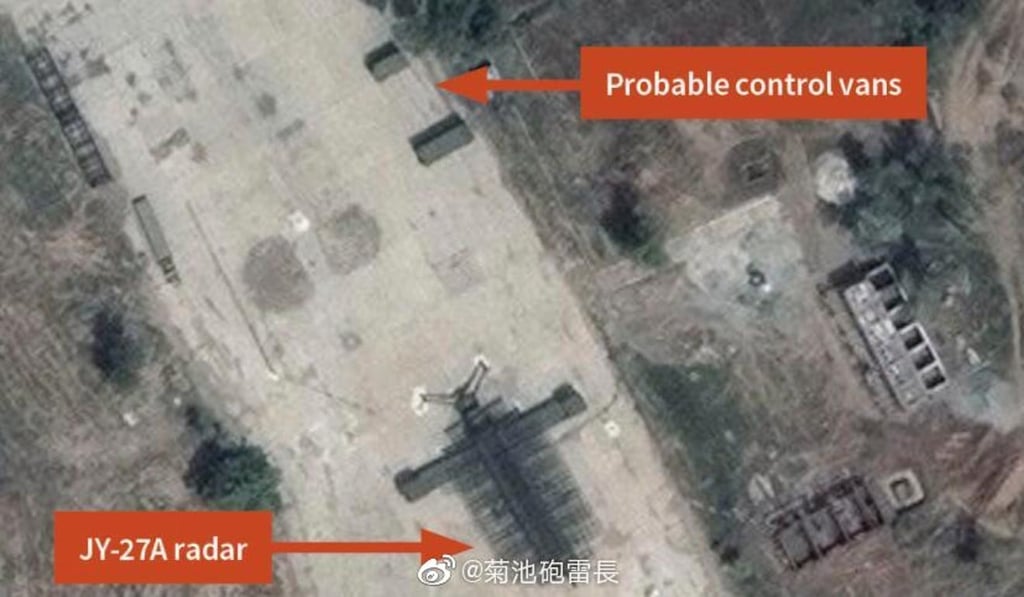 Satellite images show the presence of the radar at the airbase. Photo: Weibo Satellite images show the presence of the radar at the airbase. Photo: Weibo