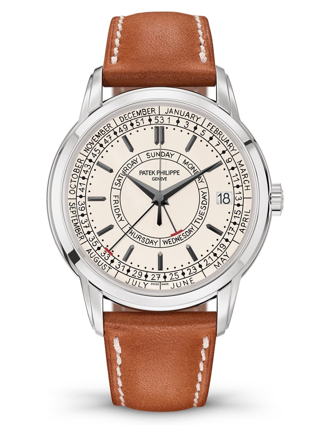 The Patek Philippe Calatrava has long been considered the most desirable accessory for the well-dressed man. Pictured here is the Ref 5212A.
