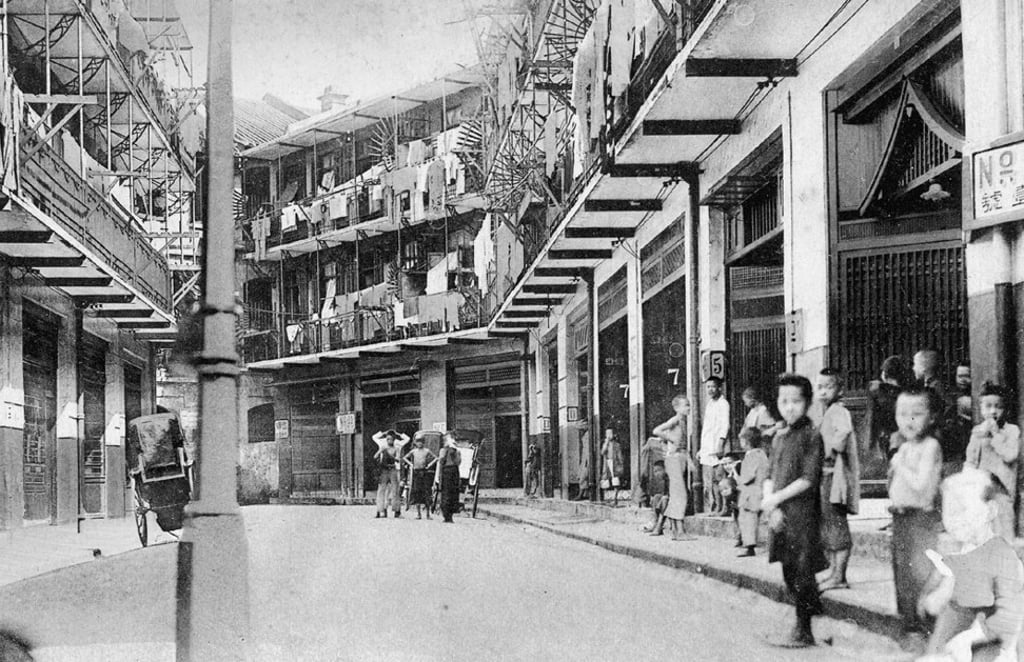 Brothels in Sampan Street (Spring Garden Lane), Wan Chai.