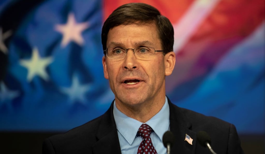 US Defence Secretary Mark Esper. Photo: Reuters US Defence Secretary Mark Esper. Photo: Reuters