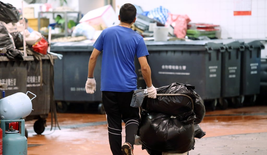 A rubbish collection centre in Hong Kong. The city generated an average of 1.5kg of waste per person every day last year, up from 1.45kg in 2017. Photo: David Wong