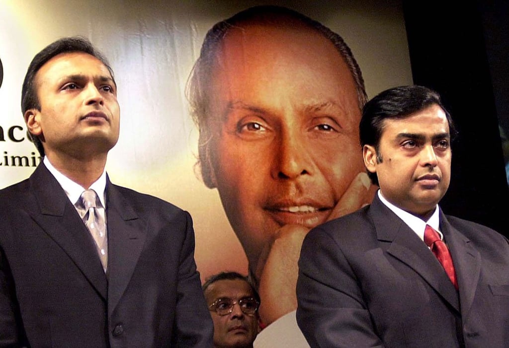 Anil Ambani (left) and brother Mukesh Ambani have been business rivals – and have enjoyed very different financial fates – since the pair parted ways in 2005.