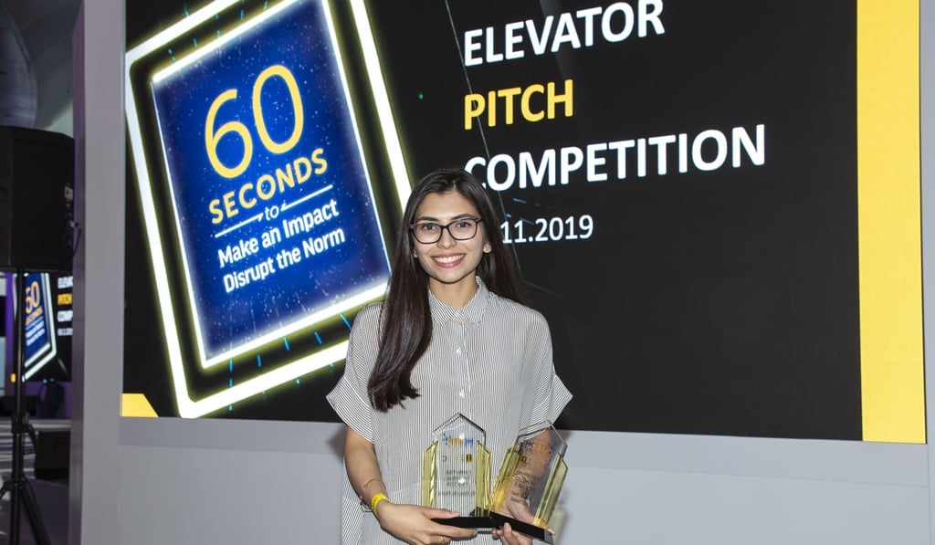 Nuha Siddiqui (above), CEO and co-founder of EcoPackers, won the public vote in the ‘My Favourite Pitcher’ category at the EPiC competition in Hong Kong. Photo: Frank Freeman