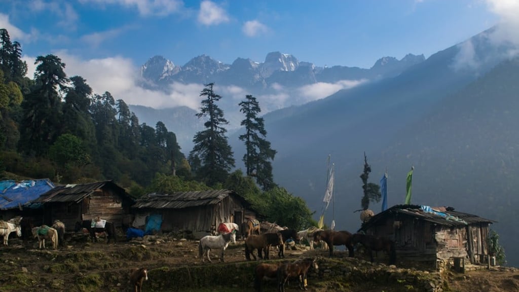A section of the Himalayan mountain range viewed from West Sikkim in India. Photo: Shutterstock