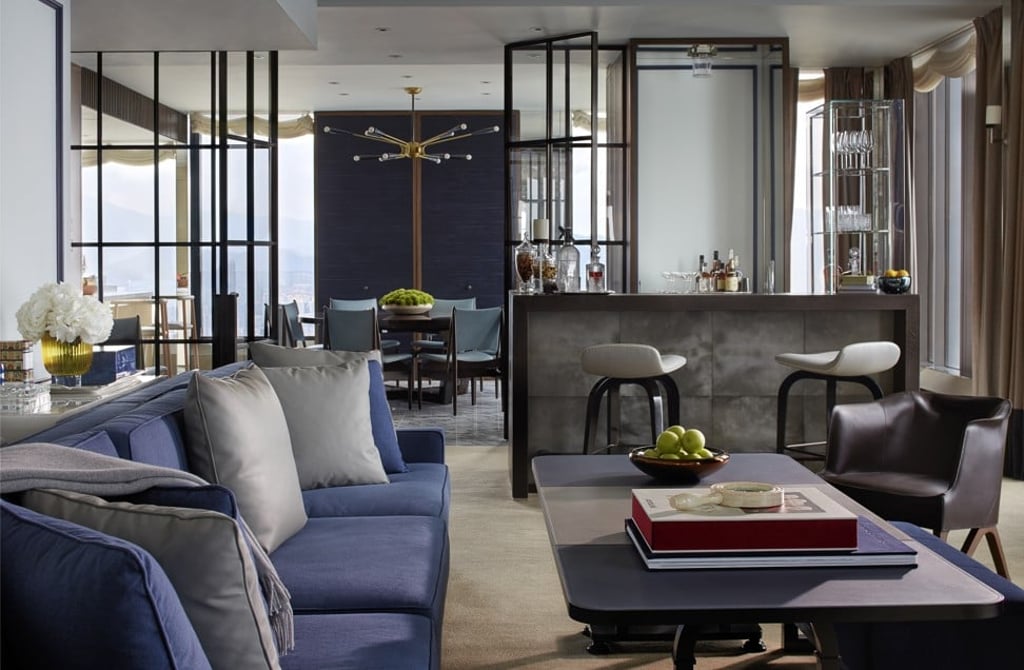 The spacious living area of a Rosewood Residences penthouse The spacious living area of a Rosewood Residences penthouse