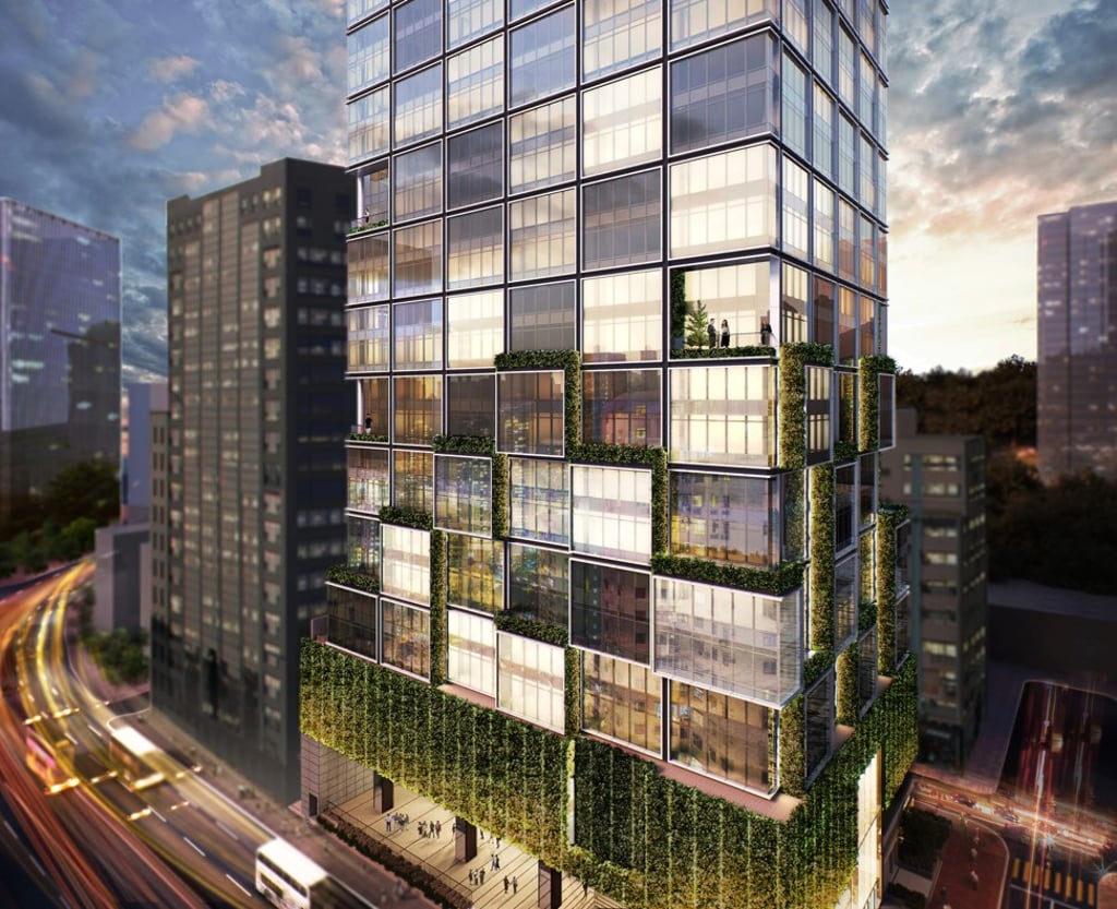 An artist’s impression of K11 Atelier King’s Road in Quarry Bay, which is one of the Hong Kong developments to have received a BEAM Plus Provisional Platinum rating.