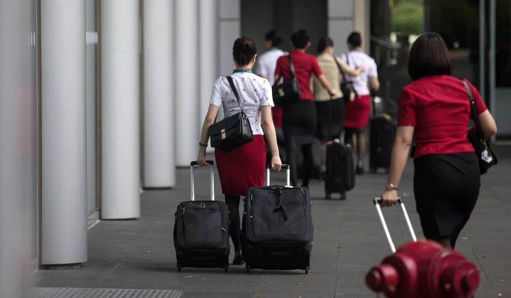 Between August and October, passenger traffic at Hong Kong airport had fallen 2.3 million compared with the same period last year. Photo: Bloomberg Between August and October, passenger traffic at Hong Kong airport had fallen 2.3 million compared with the same period last year. Photo: Bloomberg