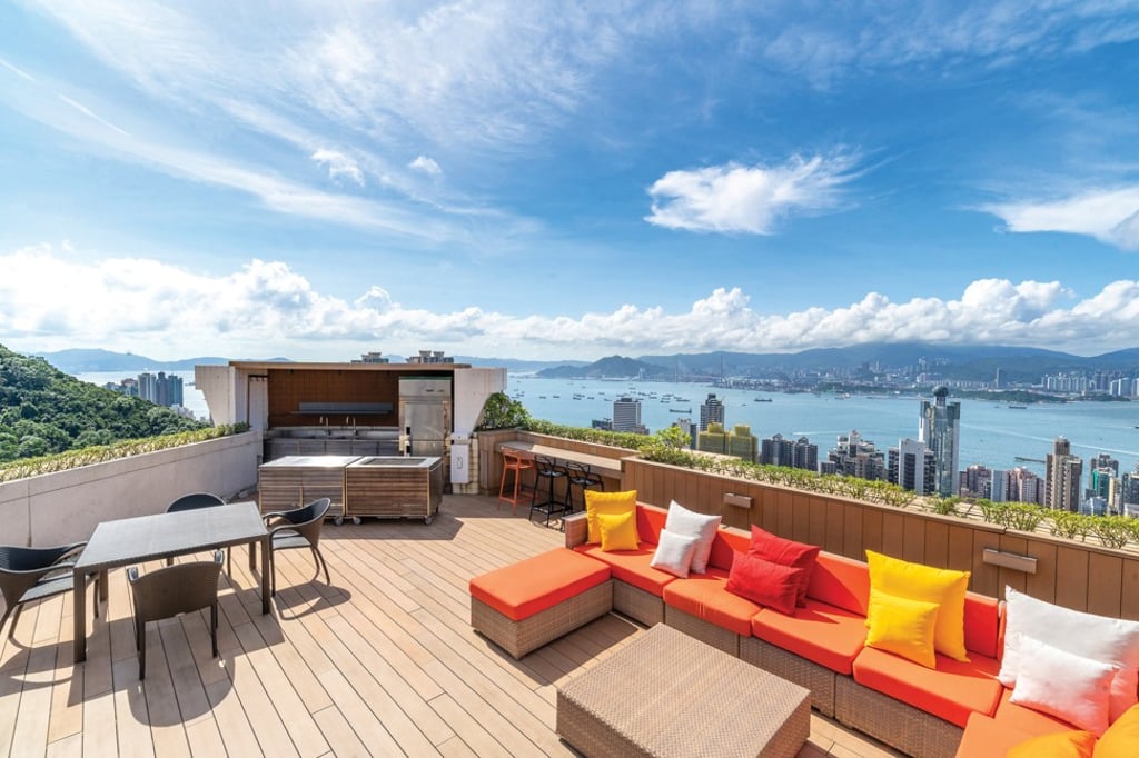 A penthouse on No 1 Po Shan Road with rooftop garden and outdoor grill area A penthouse on No 1 Po Shan Road with rooftop garden and outdoor grill area