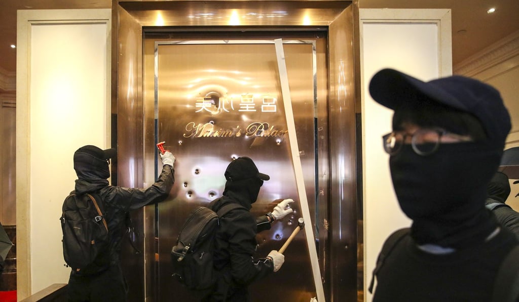 Previous comments by Annie Wu, the daughter of the founder of Hong Kong restaurant chain Maxim’s, have sparked waves of vandalism against its venues by masked radicals. Photo: Winson Wong Previous comments by Annie Wu, the daughter of the founder of Hong Kong restaurant chain Maxim’s, have sparked waves of vandalism against its venues by masked radicals. Photo: Winson Wong