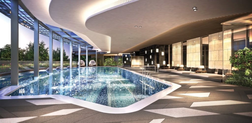Residents can enjoy the indoor pool at Grand Central. Residents can enjoy the indoor pool at Grand Central.