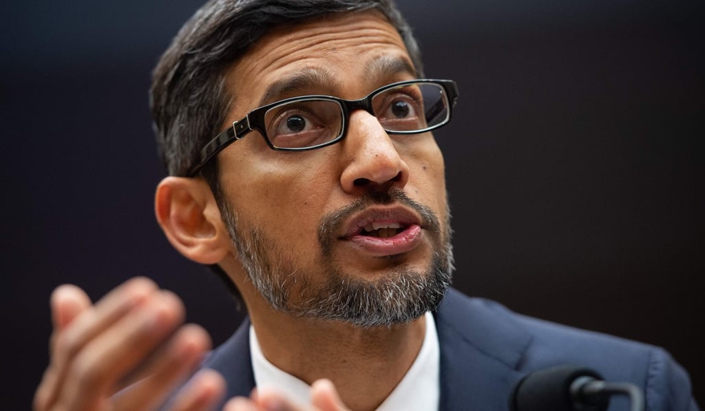 Google CEO Sundar Pichai testifies during a House Judiciary Committee hearing on Capitol Hill in Washington, DC. Photo: AFP