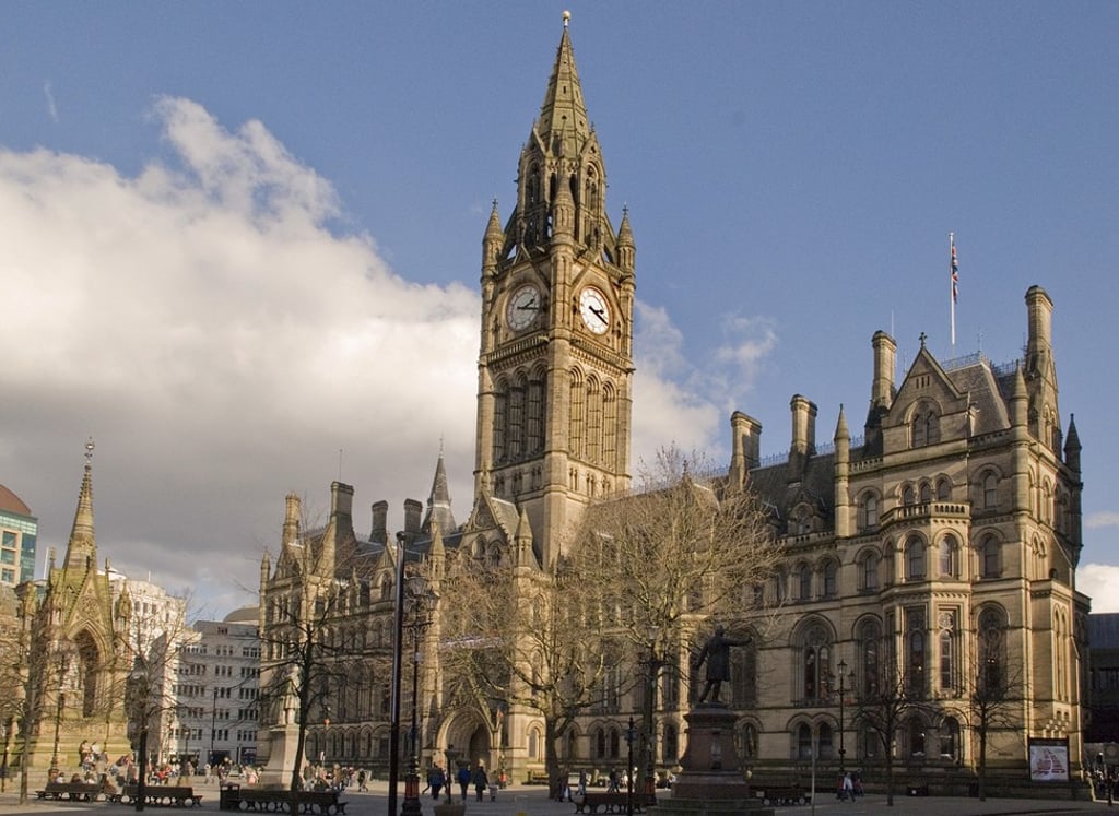 Property prices in Manchester are much more affordable compared to London. (Above) Manchester Town Hall. Photo: Wikipedia