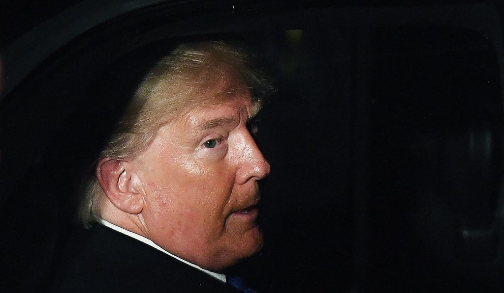 US President Donald Trump leaves 10 Downing Street during the Nato summit in London on Tuesday. Photo: EPA-EFE