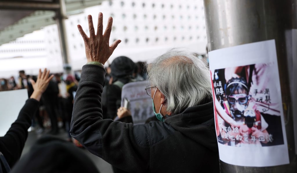 Protesters shouted political slogans and urged people to come out in force for a rally on Sunday. Photo: Sam Tsang
