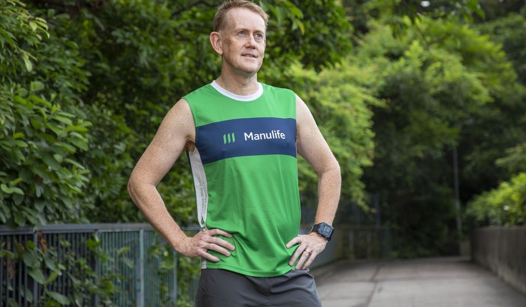 Keen triathlete and prostate cancer sufferer Damian Walsh ran in last year’s Ironman 70.3 World Championship in South Africa only a few months after surgery. Photo: Frank Freeman Keen triathlete and prostate cancer sufferer Damian Walsh ran in last year’s Ironman 70.3 World Championship in South Africa only a few months after surgery. Photo: Frank Freeman