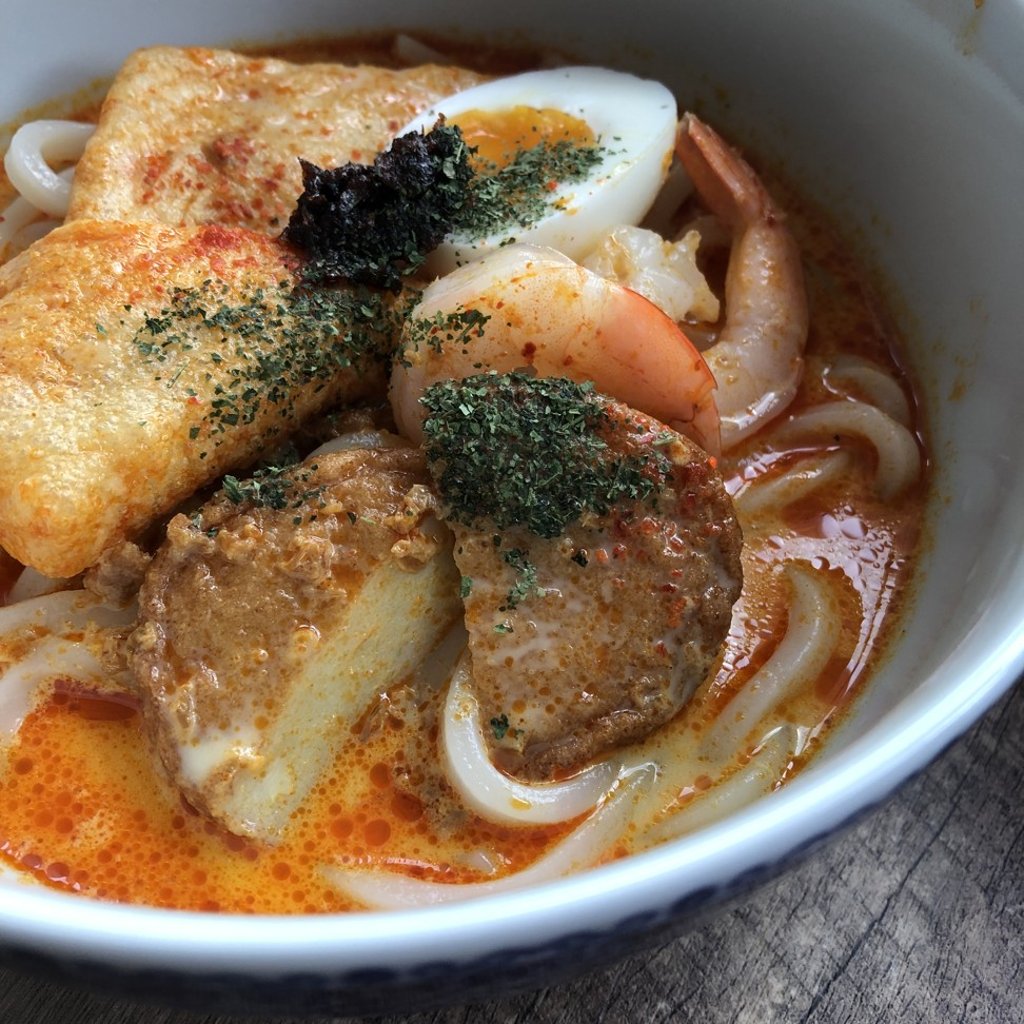 Laksa udon served at Roketto restaurant in Niseko. Photo: Roketto