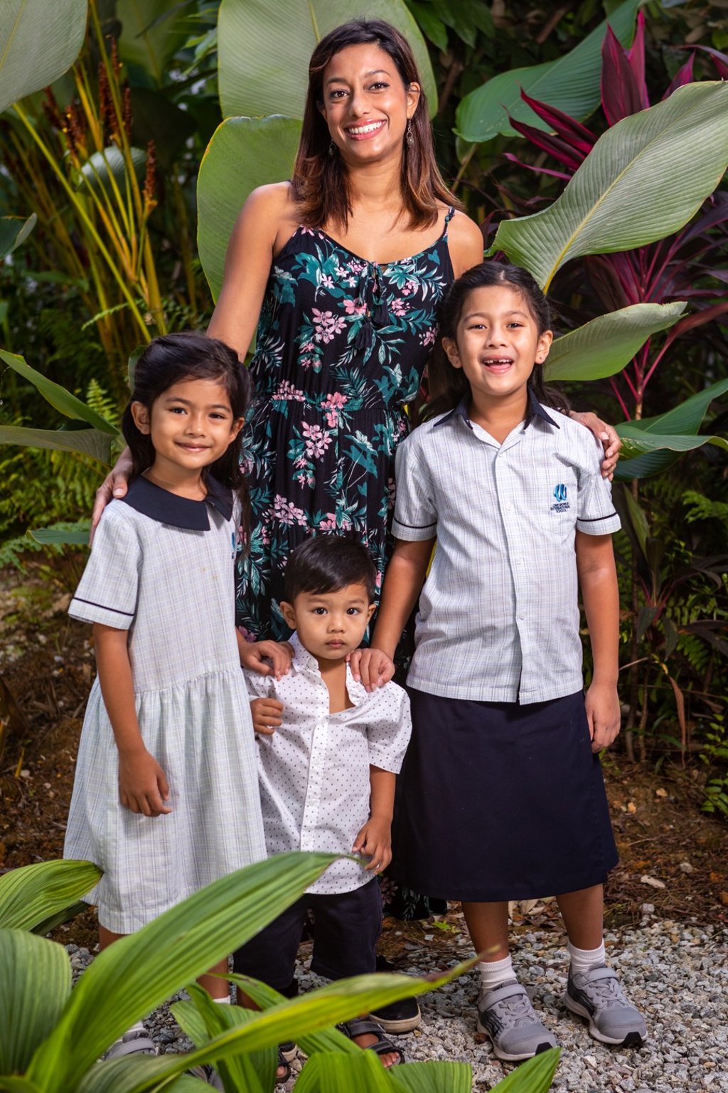 Sothy Kay with her children, who take part in mindfulness programmes at One World International School in Singapore. Sothy Kay with her children, who take part in mindfulness programmes at One World International School in Singapore.