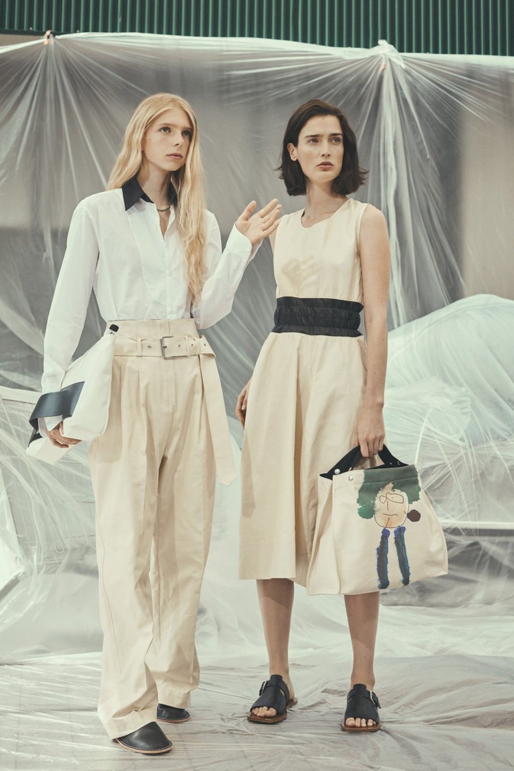 Looks from Plan C’s spring/summer 2020 collection. Carolina Castiglioni says the silhouette of her designs is usually oversized, and the quality of fabrics “very important”.