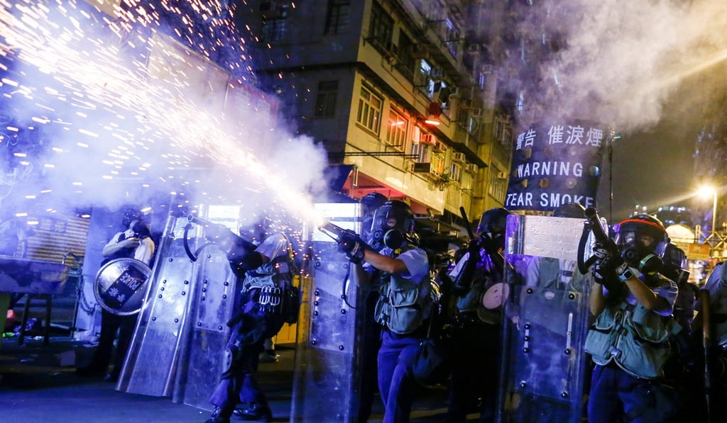 Police have fired some 10,000 rounds of tear gas during six months of anti-government protests in Hong Kong. Photo: Reuters
