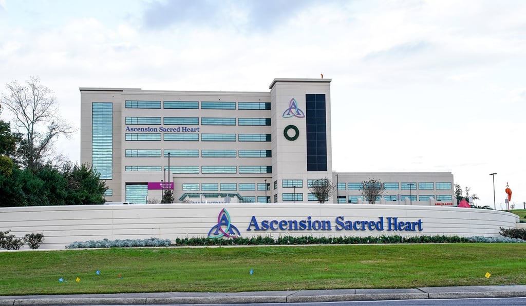 Ascension Sacred Heart Hospital. Photo: AFP