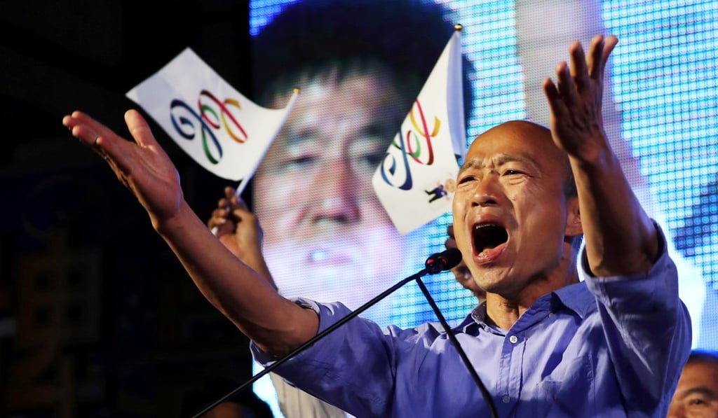 KMT presidential candidate Han Kuo-yu is hoping to replicate his success in last year’s local government elections. Photo: Reuters