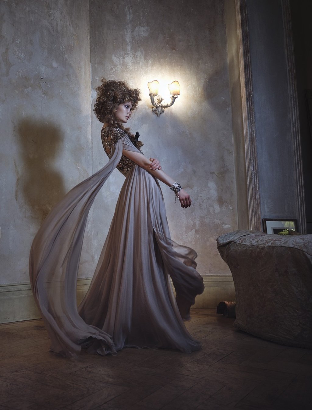 Zuhair Murad dress, US$7,300; Versace body chain, US$1,400; necklace, price on request (both worn as a bracelet)