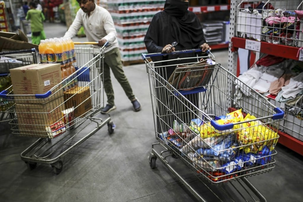 Customers browse at a Walmart store in Hyderabad, India, in March. India’s average happiness has declined over the past 10 years despite its economic success. Photo: Bloomberg