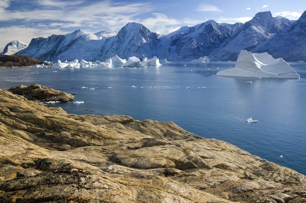 The Arctic icebergs provide beautiful scenery. Photo: Steve Allen The Arctic icebergs provide beautiful scenery. Photo: Steve Allen