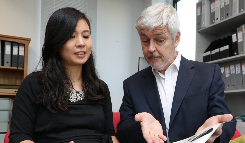 Dr Angel Lai and Professor Adrian Bailey at Baptist University. Photo: Edward Wong