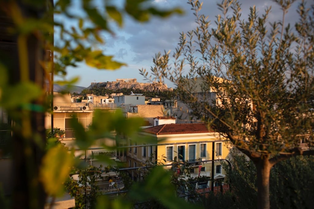 The Acropolis, as seen from The Foundry’s rooftop. Photo: The Foundry Suites