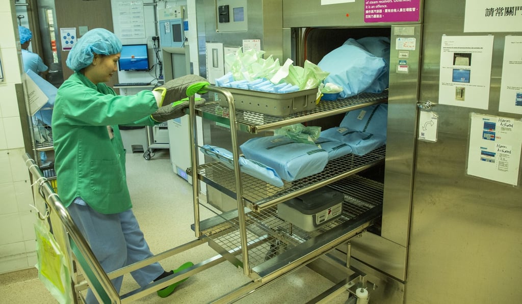 The Central Sterilisation and Reprocessing Unit at Hong Kong Adventist Hospital – Stubbs Road, which carefully checks, cleans and sterilises all of the medical equipment and instruments used after each operation. Photo: Frank Freeman