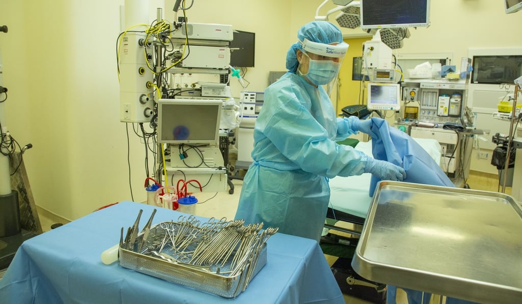 Hong Kong Adventist Hospital – Stubbs Road’s operating rooms undergo a series of disinfecting procedures after every surgery, while all of the instruments will be taken away to be carefully cleaned and sterilised. Photo: Frank Freeman
