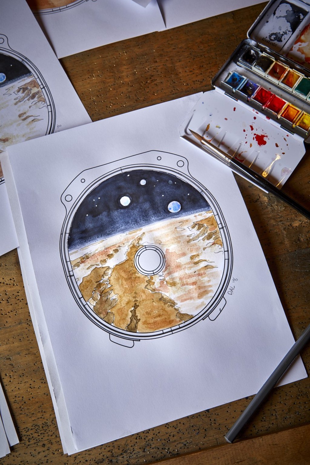 Sketches of the 52-05 Tourbillon Pharrell Williams. Photo: Handout Sketches of the 52-05 Tourbillon Pharrell Williams. Photo: Handout