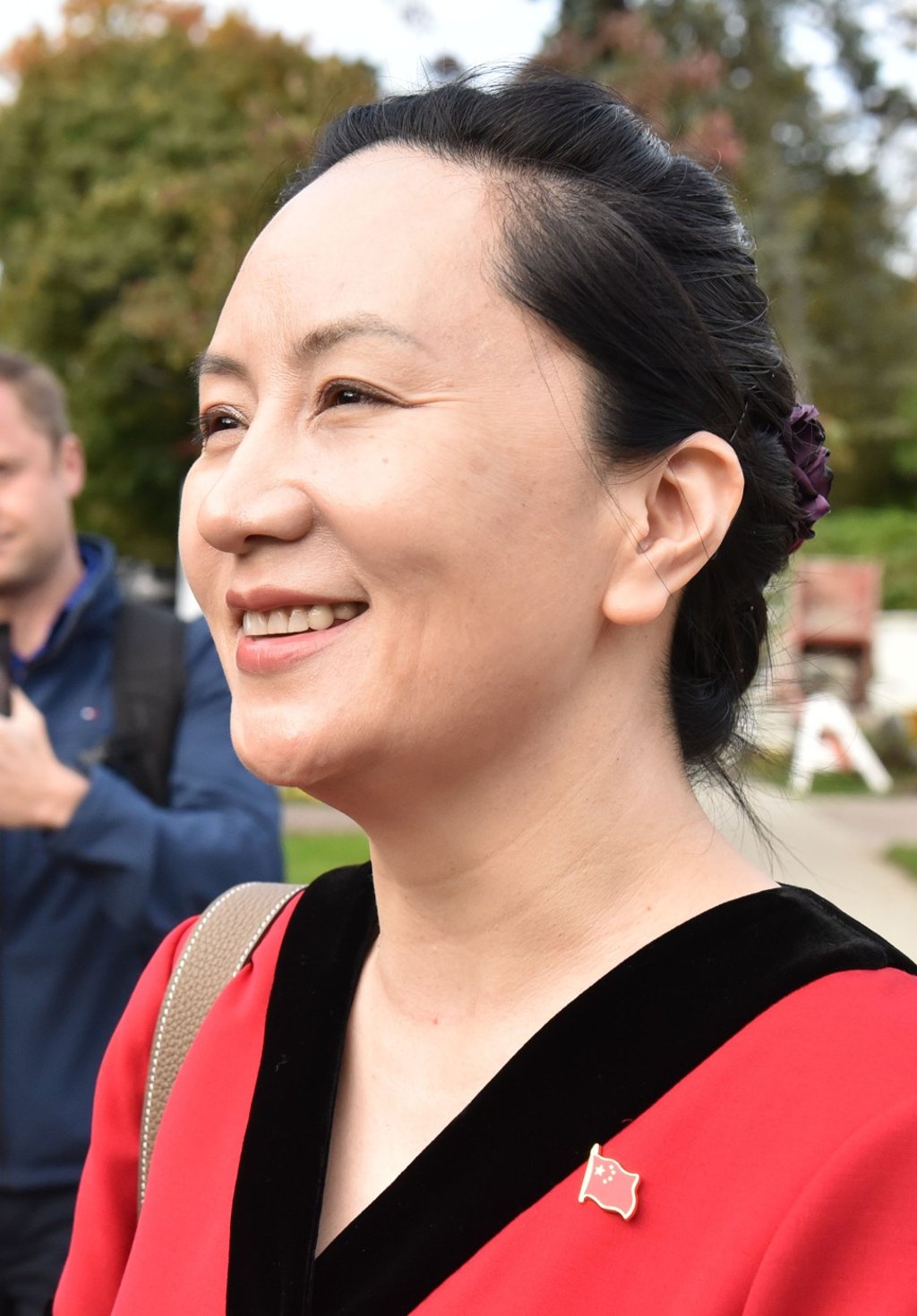 Huawei Chief Financial Officer, Meng Wanzhou, speaks to media while leaving her Vancouver home to appear in British Columbia Supreme Court, in Vancouver. Photo: AFP Huawei Chief Financial Officer, Meng Wanzhou, speaks to media while leaving her Vancouver home to appear in British Columbia Supreme Court, in Vancouver. Photo: AFP