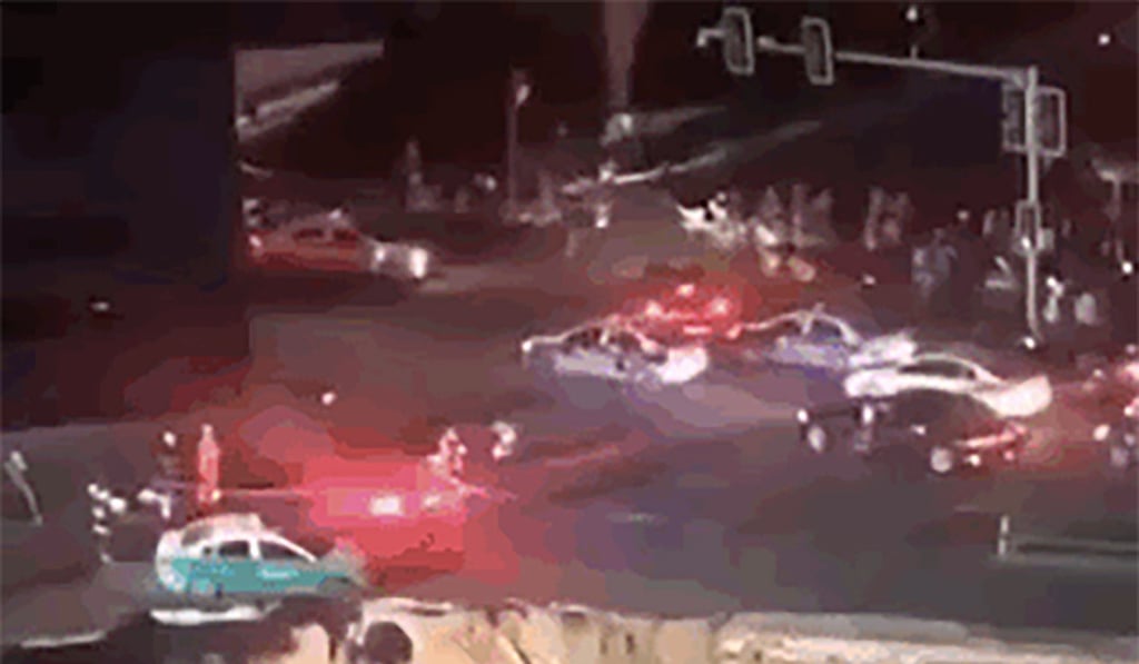 No injuries were reported after the incident. Photo: Weibo No injuries were reported after the incident. Photo: Weibo