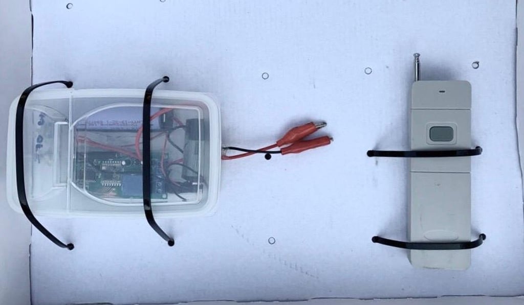 Police seized a transmitter and a receiver. Photo: Handout