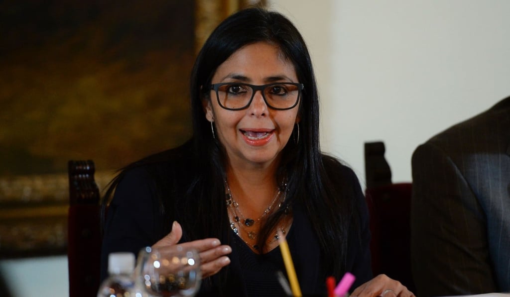 Top Venezuelan official Delcy Rodriguez holds a meeting in Caracas in December 2016. Photo: AFP