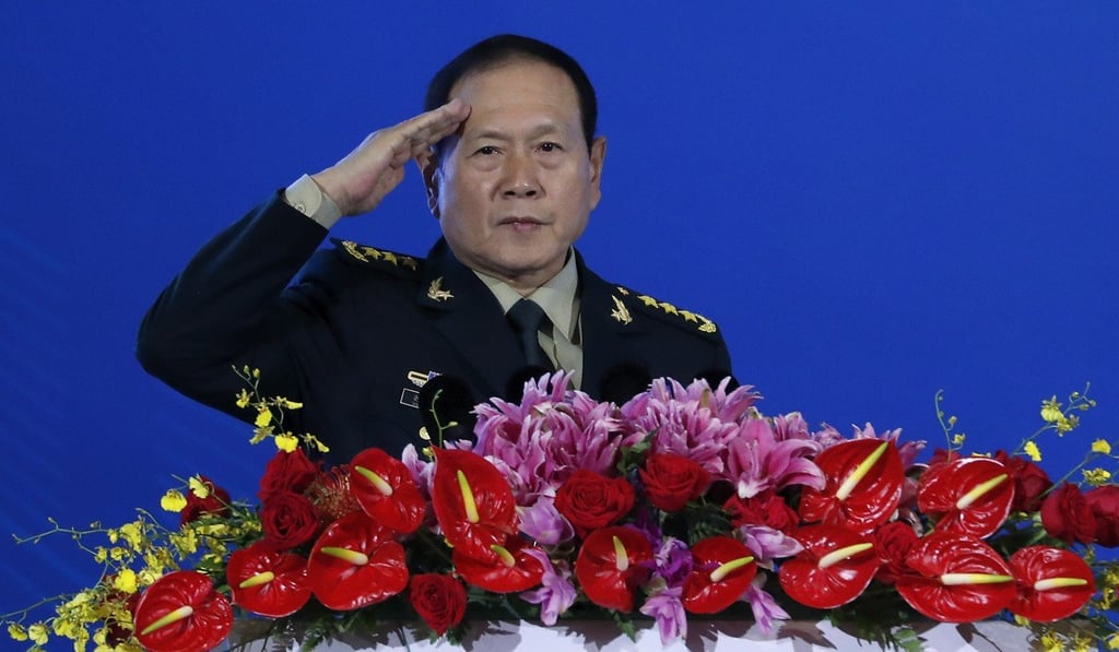 Chinese Defence Minister Wei Fenghe pictured in October. Photo: AP